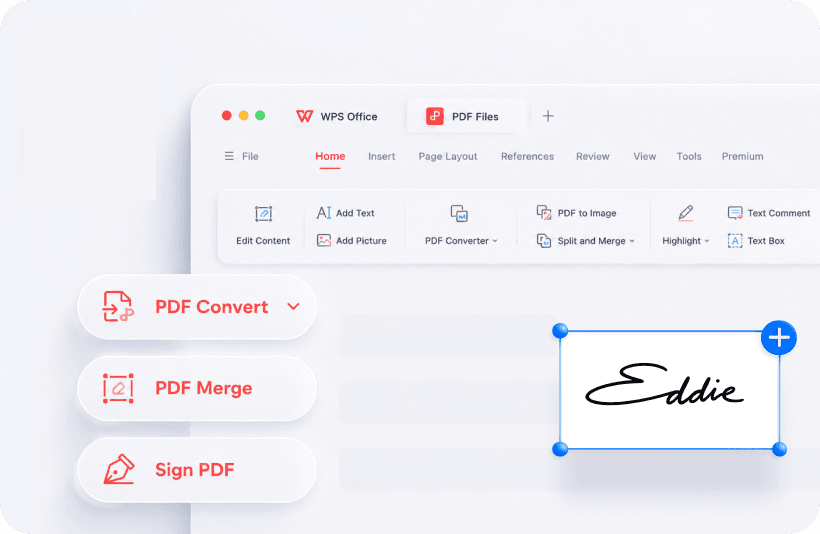 WPS PDF interface